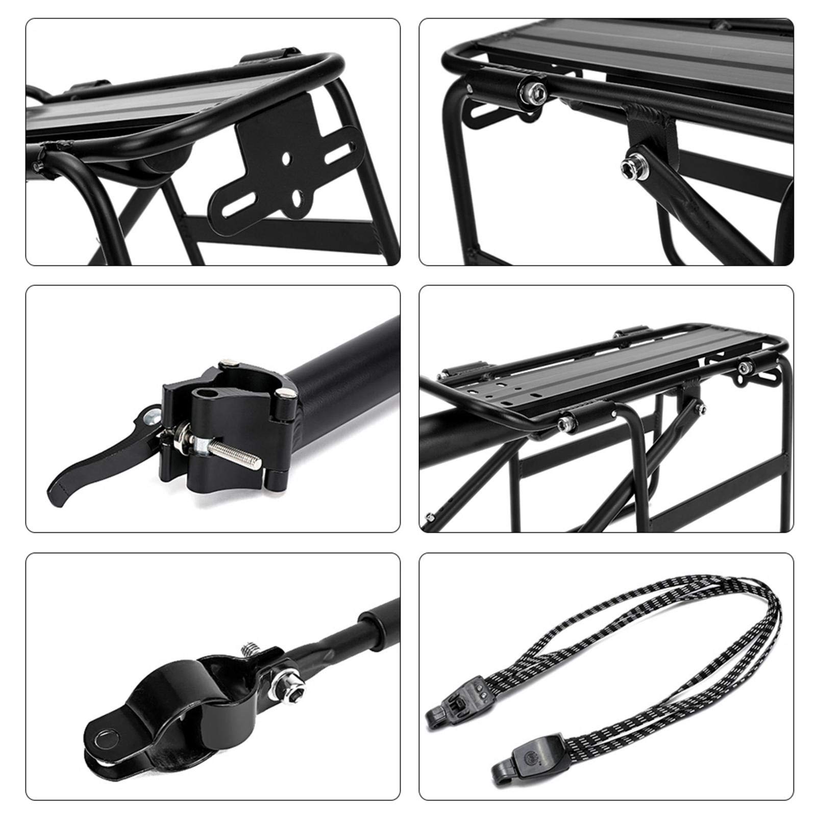 軽量なのに耐荷重50kg 後付け自転車用荷物ラック Amazon | 自転車 荷台 軽量 リアキャリア 伸縮自在 耐荷重50KG